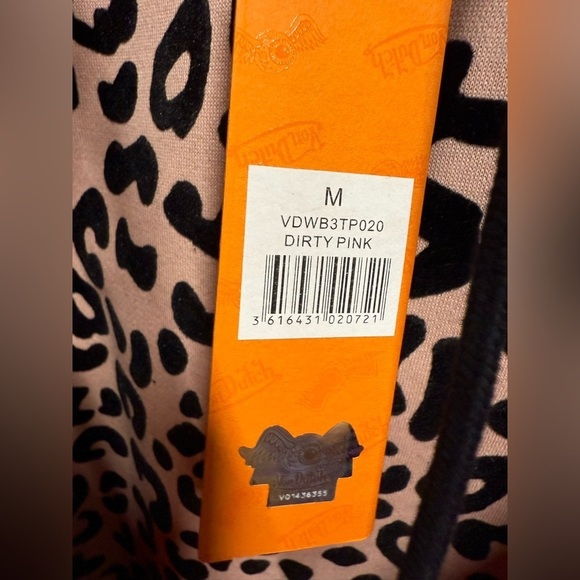 Von Dutch Unisex Dirty Pink Cheetah Hoodie Size Medium NWTS - Picture 4 of 4